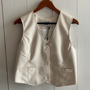 NWT Vegan Leather Aritzia Babaton Vest Sz 10
